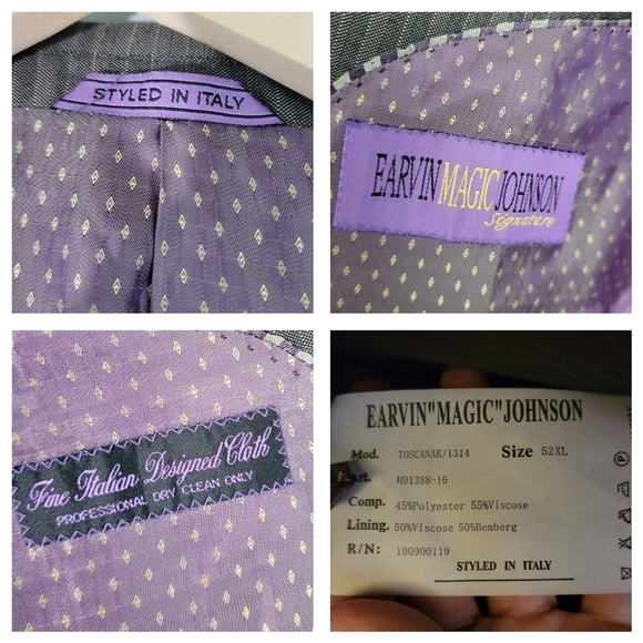 EARVIN MAGIC JOHNSON Signature Men's Single-Breasted Sport Coat Sz 52XL  Brown - Picture 9 of 12